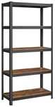 Songmics Schwerlastregal 5 Fachb&ouml;den je 175 kg 90 x 40 x 180 cm braun, 90x180x40 cm