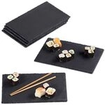 relaxdays Schieferplatte 30 x 20 cm 6er Set