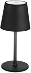 idena LED-Akku-Tischleuchte schwarz schwarz, 11x37x11 cm