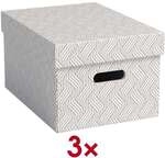 VON by Leitz Aufbewahrungsbox &raquo;Medium 6141&laquo; 3 St&uuml;ck 15 L wei&szlig;, 26.5x20.5x36.5 cm