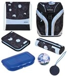 Herlitz Schulranzen-Set &raquo;SoftLight GREENline Cyber Soccer&laquo; Fu&szlig;ball Polyester