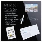 relaxdays Glas-Magnetboard 50 x 50 cm schwarz