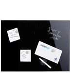relaxdays Glas-Magnetboard 100 x 60 cm schwarz