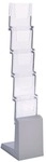 update displays Falt-Prospektst&auml;nder 5x A4 silber, 26.1x44.5x34 cm