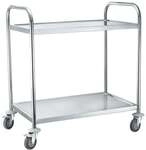 OTTO Office Servierwagen Edelstahl 2 Etagen silber, 84.5x94x52.5 cm