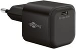 goobay Schnellladeger&auml;t Nano GaN USB-C PD 20 W schwarz schwarz, 3.6x3.6x8.8 cm
