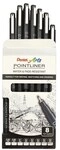 Pentel Fineliner-Set &raquo;Pointliner&laquo; 8 Stifte silber