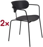meet 2er-Pack Besucherstuhl &raquo;Bistro&laquo; schwarz, 53.5x45x54.5 cm