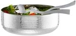 relaxdays Salatsch&uuml;ssel mit Besteck silber