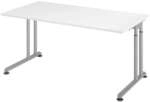HAMMERBACHER Schreibtisch &raquo;Z-Line&laquo; 160 cm Gestell silberfarben wei&szlig;, 160x82x80 cm