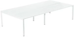 easyDesk Doppelschreibtisch 280 cm wei&szlig;, 280x75x166 cm