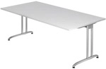 HAMMERBACHER Schreibtisch &raquo;Wien&laquo; 200 cm grau, 200x72x100 cm