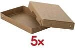 Falken Archiv-Box &raquo;PURE Box Nature DIN A6 25mm&laquo; 12/18,5/2,5 cm 5 St&uuml;ck braun,