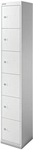 Bisley Garderobenschrank &raquo;Office&laquo; 1x 30 cm tiefes Abteil mit 6 F&auml;chern wei&szlig;,