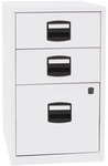 Bisley Home Beistellschrank &raquo;PFA&laquo; A4, einbahnig, 3 Sch&uuml;be wei&szlig;, 41.3x67.2x40 cm