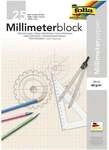 folia Millimeterpapier A3 25 Blatt wei&szlig;