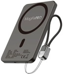 Xlayer Powerbank &raquo;MagFix Pro&laquo; 5.000 mAh schwarz schwarz, 6.5x10.1x0.85 cm
