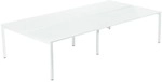 easyDesk Doppelschreibtisch 240 cm wei&szlig;, 240x75x166 cm