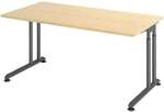 HAMMERBACHER Schreibtisch &raquo;Z-Line&laquo; 160 cm Gestell graphitfarben grau, 160x82x80 cm