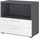 HAMMERBACHER Regalschrank &raquo;Flexwall&laquo; 80 cm breit 2 OH grau, 80x74.8x40 cm