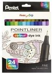 Pentel Fineliner-Set &raquo;Pointliner Colour Dye Ink&laquo; 24 Stifte