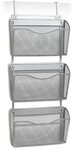 Zeller Wandprospekthalter &raquo;Mesh&laquo; DIN A4 silber, 35.5x85.5x9 cm