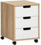 M&ouml;belpartner Rollcontainer &raquo;Emmik&laquo; braun, 40.1x57x50 cm