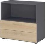 HAMMERBACHER Regalschrank &raquo;Flexwall&laquo; 80 cm breit 2 OH grau, 80x74.8x40 cm