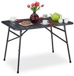 relaxdays Klappbarer Gartentisch anthrazit grau