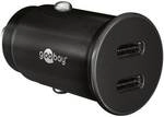 goobay KFZ Dual-Schnellladeger&auml;t USB-C (PD) 30 W schwarz, 2.4x4.4x2.4 cm