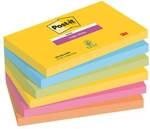 Post-it Super Sticky Haftnotizblock 76 x 127 mm &raquo;Carnival Collection&laquo;, 6 St&uuml;ck