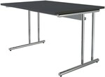 Kerkmann Schreibtisch &raquo;Artline Transparent&laquo; 120 cm h&ouml;henverstellbar grau,