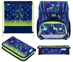 Herlitz Schulranzen-Set &raquo;Loop T-Rex Explorer&laquo; Dinosaurier Polyester blau blau,