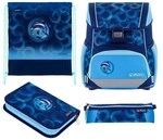 Herlitz Schulranzen-Set &raquo;Loop Dolphin Ride&laquo; Delfine Polyester blau blau, 31x37x22