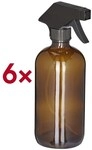 relaxdays 6er-Pack Glas-Spr&uuml;hflaschen 500 ml