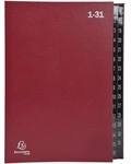 EXACOMPTA 6er-Pack Pultordner &raquo;32 F&auml;cher&laquo; rot, 25x33 cm