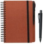 Faber-Castell Notizbuch-Set mit Kugelschreiber blanko A5 180 Seiten sienna wei&szlig;