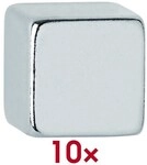 MAUL Neodym Magnet &raquo;W&uuml;rfel&laquo; 1,0 x 1,0 x 1,0 cm 10 St&uuml;ck silber