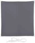relaxdays Sonnensegel quadratisch 3 x 3 m grau