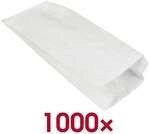 Papstar 1000 Papierfaltenbeutel gef&auml;delt wei&szlig; - 28 x 13 x 7 cm wei&szlig;
