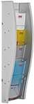 Styro Wand-Prospekthalter &raquo;styrodisplay&laquo; DIN A5 grau grau, 20.9x57.7x1.9 cm