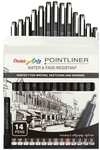 Pentel Fineliner-Set &raquo;Pointliner&laquo; 14 Stifte silber