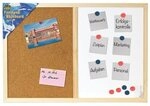 idena Kombitafel Whiteboard-Pinnwand 60,0 x 40,0 cm braun/wei&szlig; wei&szlig;