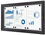 Showdown Displays Abschlie&szlig;barer Schaukasten &raquo;SCS&laquo; 3x A4 grau, 74.1x38.8x2.3...