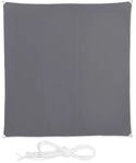 relaxdays Sonnensegel quadratisch 4 x 4 m grau