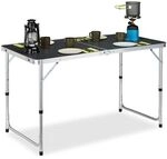 relaxdays Klappbarer Campingtisch grau