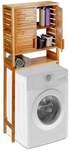 relaxdays Waschmaschinenschrank &raquo;Bambus&laquo; braun