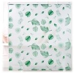 relaxdays Duschrollo mit Bl&auml;tter-Design gr&uuml;n 160 x 240 cm gr&uuml;n, 160 cm