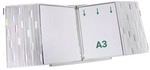 Tarifold Tischst&auml;nder A3 mit 60 Sichttafeln wei&szlig;, 107x42x34 cm