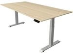 Kerkmann Schreibtisch h&ouml;henverstellbar (elektrisch) &raquo;Move 4&laquo; 200 cm T-Fu&szlig; braun,